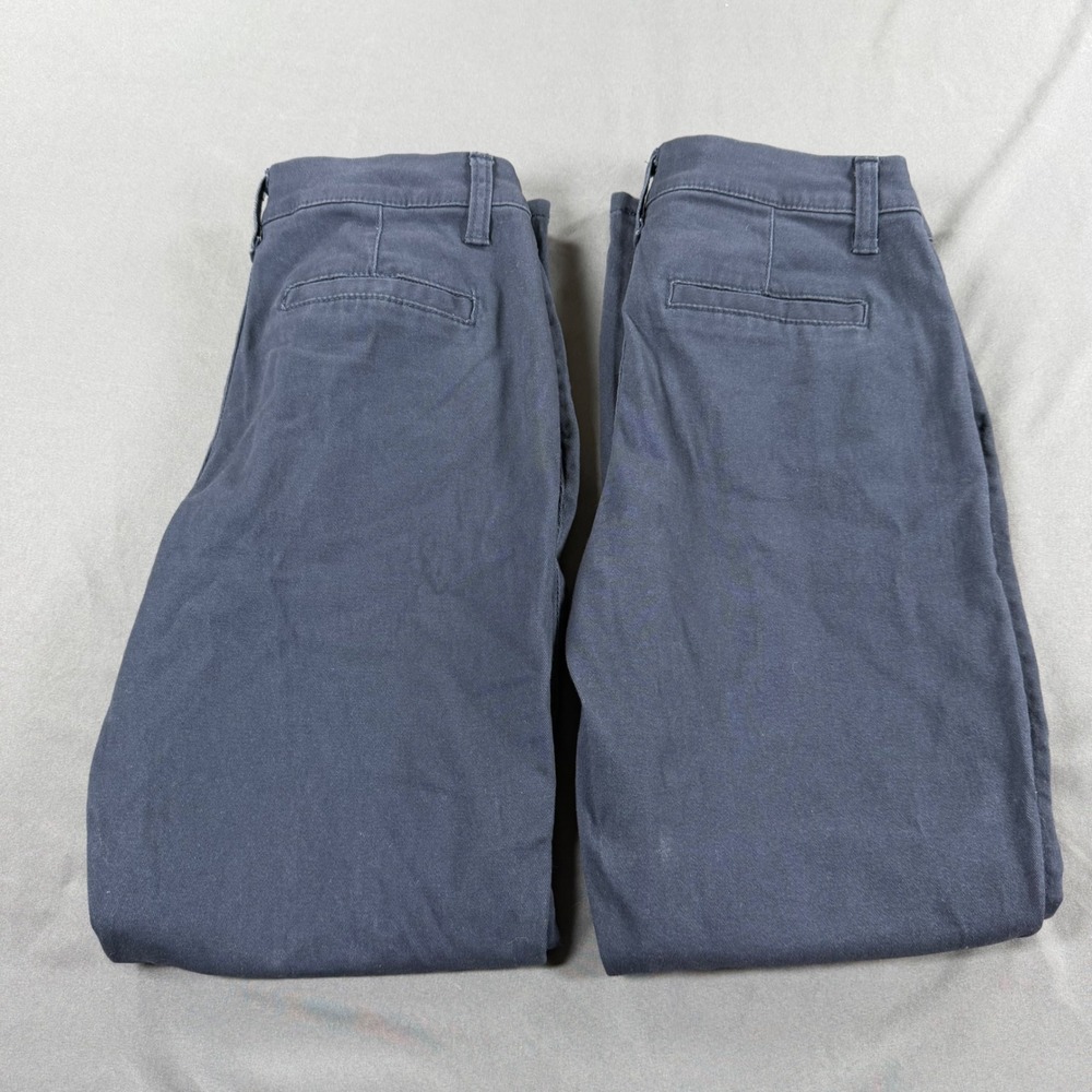 Lot of 2 Aeropostale Womens Skinny Chino Pants Navy Blue Size‎ 000 Short Stretch
